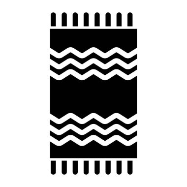 Beyaz arkaplanda basit plaj vektör resimleme