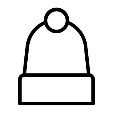 Beyaz arkaplanda basit şapka vektör resimlemesi