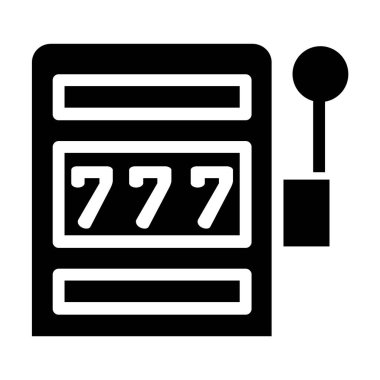 slot makinesi ikon vektör çizimi