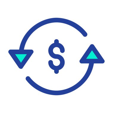 Dolar takası. Basit illüstrasyon