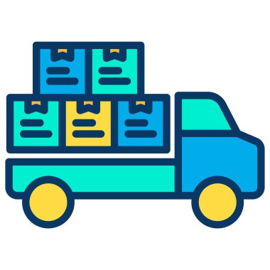 dağıtım kavramı basit sanat vektörü illüstrasyonu 