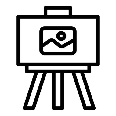 Şövale simge vektör çizim