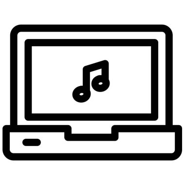 dizüstü bilgisayar simgesi, vektör illüstrasyonu