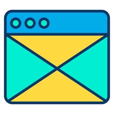 Mektup. Web simgesi basit illüstrasyon