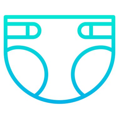 Bebek bezi web simgesi, vektör çizim