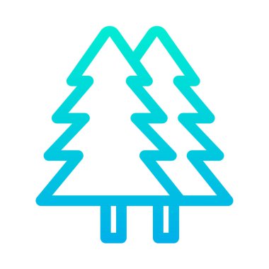 basit ağaçlar kutsal kişilerin resmi, vektör çizim