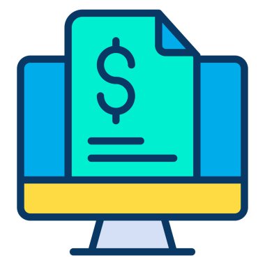 Beyaz arkaplan üzerindeki basit finans raporu vektör resimlemesi