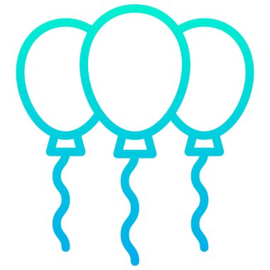 Beyaz arkaplandaki balonların vektör çizimi