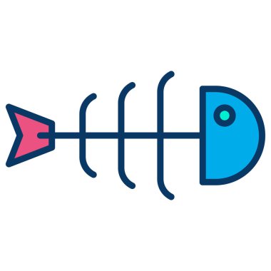 kemik ağı simgesi, vektör illüstrasyonu