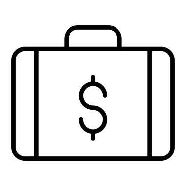 evrak çantası ikonu vektör illüstrasyonu