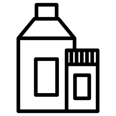 Süt. Web simgesi basit illüstrasyon