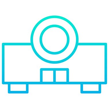 Projektör minimalist vektör simgesi beyaz üzerinde izole 