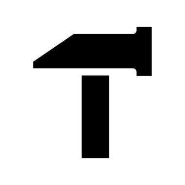 Beyaz arkaplanda basit çekiç vektör resimleme