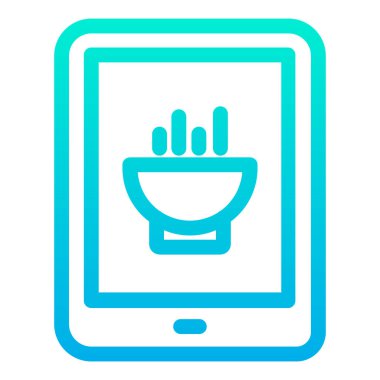 Basit yiyecek simgesi, vektör illüstrasyonu