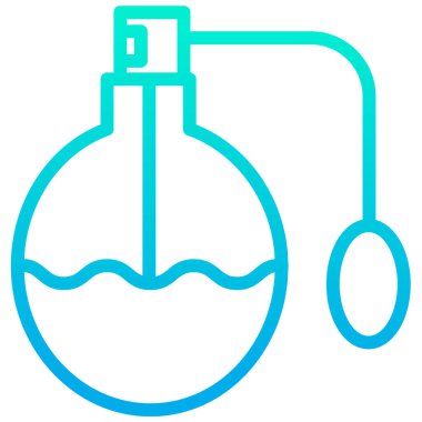 aromatik parfüm şişesi, vektör simgesi çizimi 