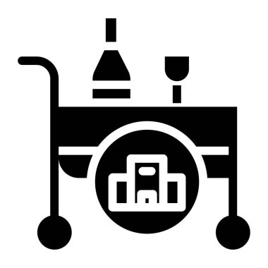 Otel Servis Web simgesi basit vektör illüstrasyonu