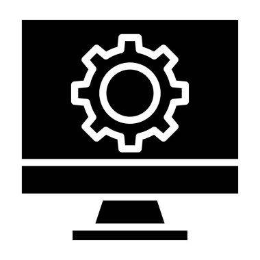 Ayarlar. Web simgesi basit illüstrasyon