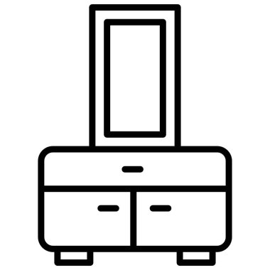 Mobilya. Web simgesi basit illüstrasyon