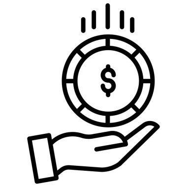 Para için. Web simgesi basit tasarım