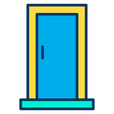 Kapı. Web simgesi basit illüstrasyon