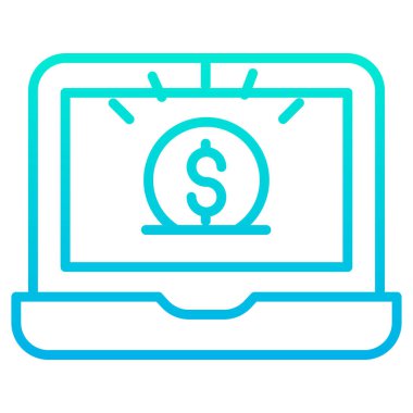 dizüstü bilgisayar simgesi, vektör illüstrasyonu