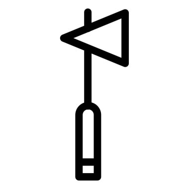 Beyaz arkaplanda basit çekiç vektör resimleme