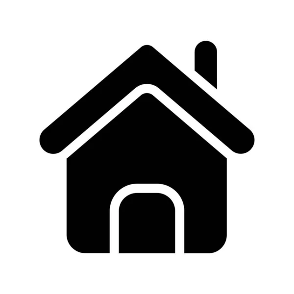 Icono Vector Simple Casa Casa Sobre Fondo Blanco — Archivo Imágenes Vectoriales