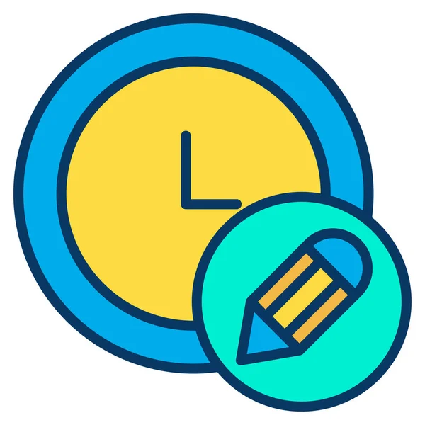 Icono Tiempo Simple Ilustración Vectorial — Vector de stock