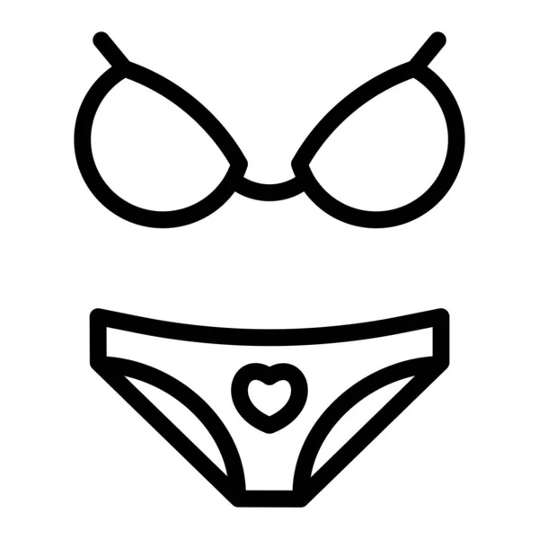 Bikini Web Icon Ilustrație Simplă — Vector de stoc