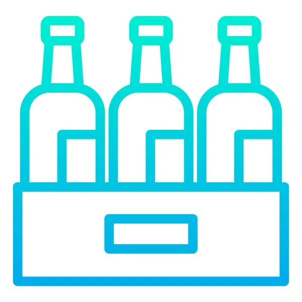Bierflessen Eenvoudig Ontwerp — Stockvector