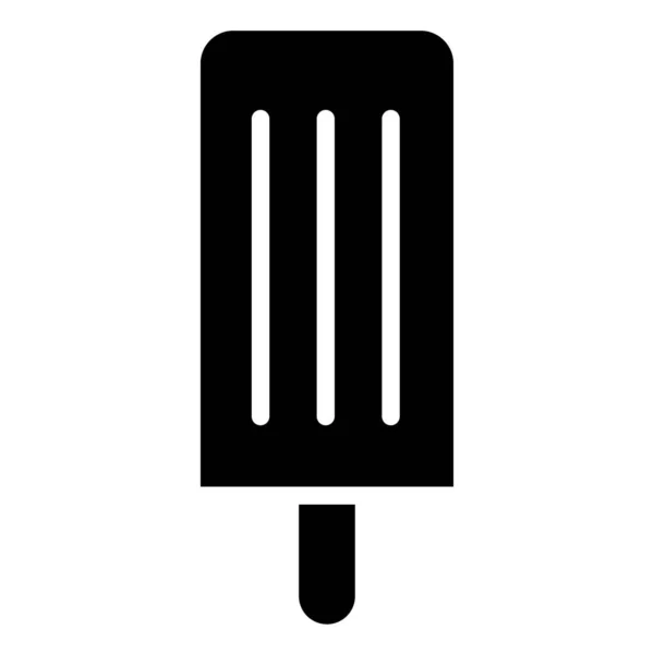 Ícone Vetor Minimalista Popsicle Isolado Branco — Vetor de Stock