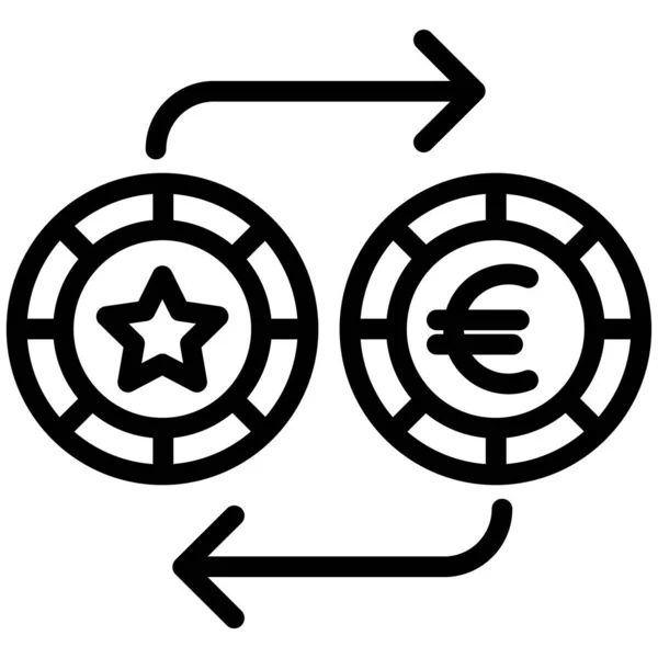 ユーロ通貨の概念シンプルなアートベクトルイラスト — ストックベクタ