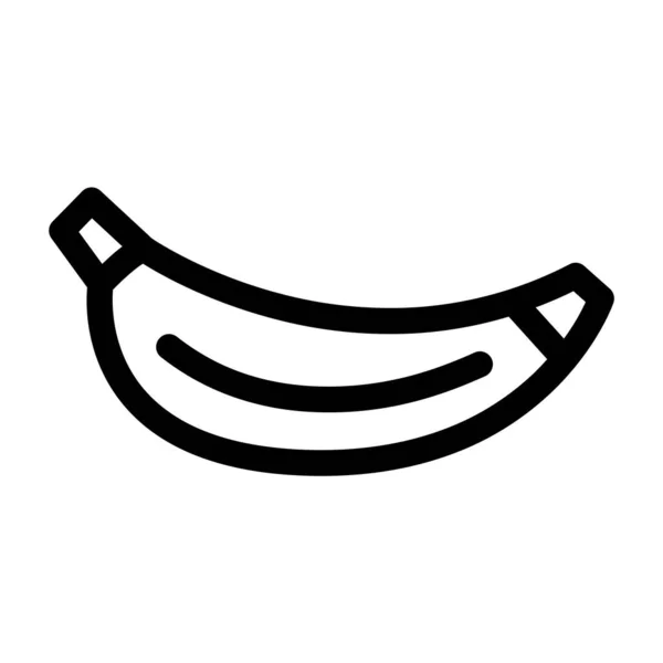 Banán Webová Ikona Jednoduchá Ilustrace — Stockový vektor