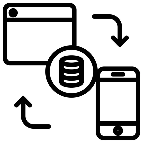 Ponsel Desain Sederhana - Stok Vektor