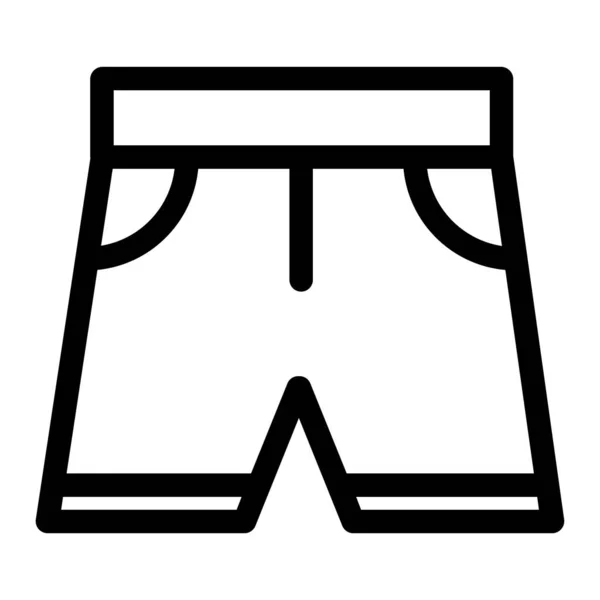 Shorts Ícone Vetor Minimalista Isolado Branco — Vetor de Stock
