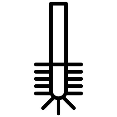 Bir tuvalet fırçasının vektör illüstrasyonu