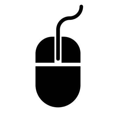 bilgisayar faresi, beyaz arkaplanda basit vektör simgesi