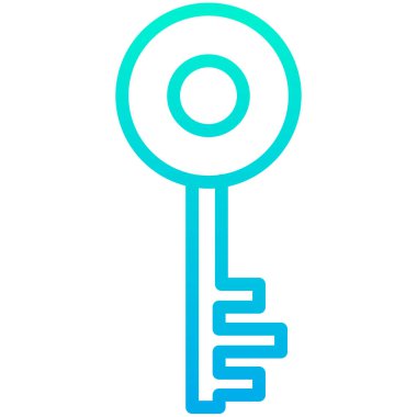 Basit anahtar konsept simgesi, vektör illüstrasyonu