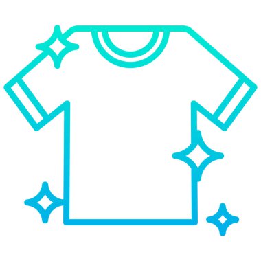 Tişört, kıyafet, tişört, kumaş, giysi, şort, düz renk ikonu. vektör illüstrasyonu