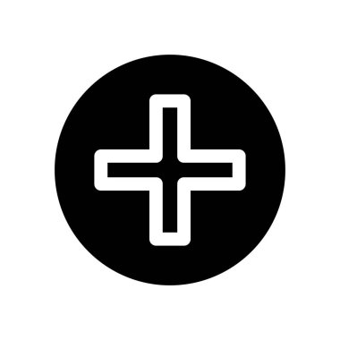 Artı simge vektör illüstrasyonu