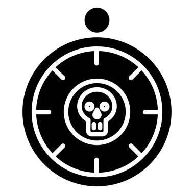 Pusula minimalist vektör simgesini beyaza izole et