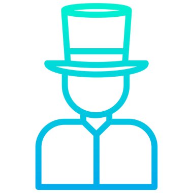 Sihirbaz web simgesi basit vektör illüstrasyonu