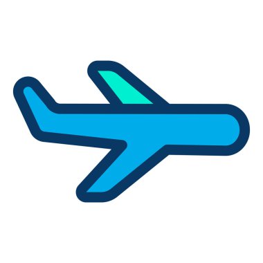 Basit uçuş simgesi, vektör illüstrasyonu