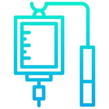 Tıbbi bir ikonun vektör çizimi. Kan!