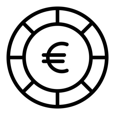 Avro para birimi kavramı basit sanat vektörü illüstrasyonu 