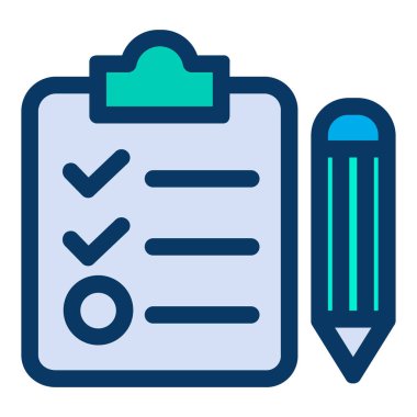 Kontrol listesi. Web simgesi basit illüstrasyon