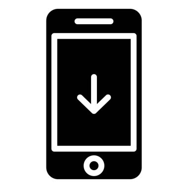 Cep telefonu simgesi, vektör illüstrasyonu