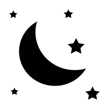 Ay ikonu vektör illüstrasyonu