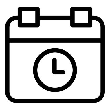 Zaman çizelgesi. Saat zamanı, vektör illüstrasyon simgesi, basit tasarım 