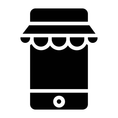 mobil büfe, alışveriş konsepti, basit illüstrasyon